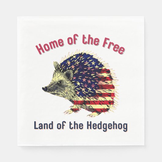 Igel Flag Amerika Serviette (Vorderseite)