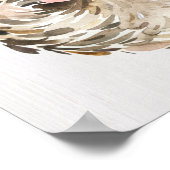 Igel "Floral" in Aquarellfarben, Landtiere Poster (Ecke)