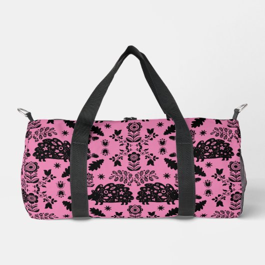 Igel Folk Art Duffle Bag (Vorderseite)