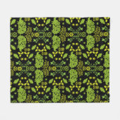 Igel Folk Art Fleecedecke (Vorderseite (Horizontal))