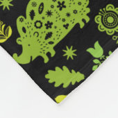 Igel Folk Art Fleecedecke (Ecke)