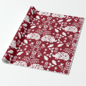 Igel Folk Art Geschenkpapier (Ungerollt)