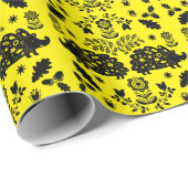Igel Folk Art Geschenkpapier (Rolleneckpunkt)
