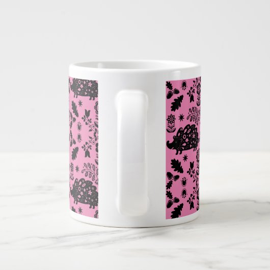 Igel Folk Art Jumbo-Tasse (Rückseite)