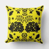 Igel Folk Art Kissen (Vorderseite)