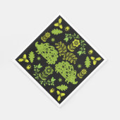 Igel Folk Art Serviette (Ecke)