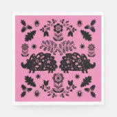 Igel Folk Art Serviette (Vorderseite)