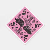 Igel Folk Art Serviette (Ecke)