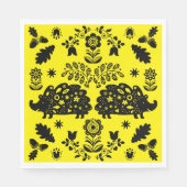 Igel Folk Art Serviette (Vorderseite)