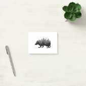 Igel Forest Graue Farbgestaltung Post-it Klebezettel (Büro)