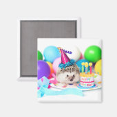 Igel Frohe Geburtstag! Magnet (Vorderseite/Rückseite)