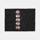 Igel Frohe Weihnachts-Sweater, Igel Santa X Fleecedecke (Vorderseite (Horizontal))