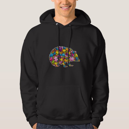 Igel für Autismus Rüstung Tiere Rätsel für Männer  Hoodie (Vorderseite)