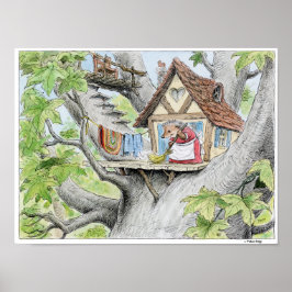 Igel für die Frühlingsreinigung Drucken Poster