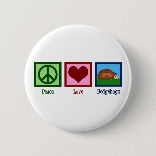 Igel für eine friedliche Liebe Button (Vorderseite)