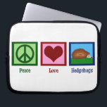 Igel für eine friedliche Liebe Laptopschutzhülle<br><div class="desc">Ein Friedenszeichen,  ein Herz und ein niedlicher Igel. Ich Liebe mein stacheliges Haustier.</div>
