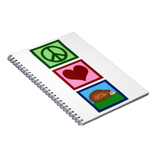 Igel für eine friedliche Liebe Notizblock (Rechte Seite)