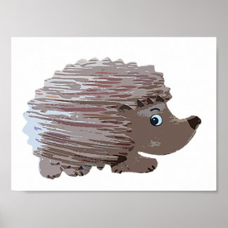 Igel für Wasserfarbwirkung Poster