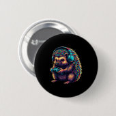 Igel-Gaming-Tier-Videospiele Lustiger Igel Button (Vorne & Hinten)