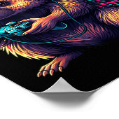 Igel-Gaming-Tier-Videospiele Lustiger Igel  Poster (Ecke)