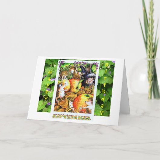 Igel Geburtstagskarte Karte (Vorderseite)