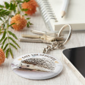 Igel gerettet schlüsselanhänger (Seite)