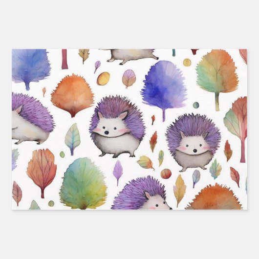 Igel Geschenkpapier Set (Vorderseite 2)