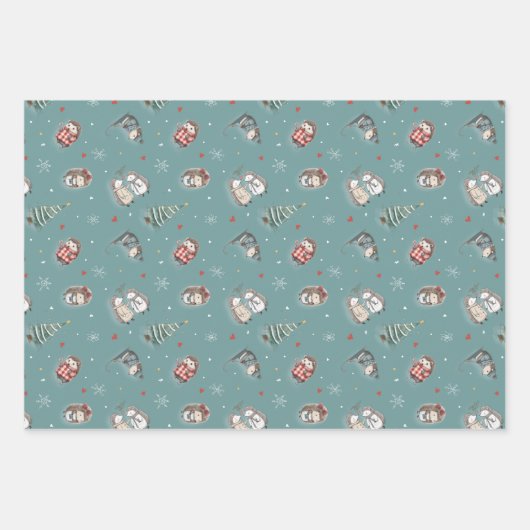 Igel Geschenkpapier Set (Vorderseite)