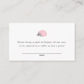 Igel-Gewinnkarte für Mädchendusche Begleitkarte (Vorderseite)