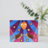 Igel Glück Postkarte (Stehend Vorderseite)