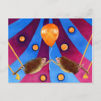 Igel Glück Postkarte