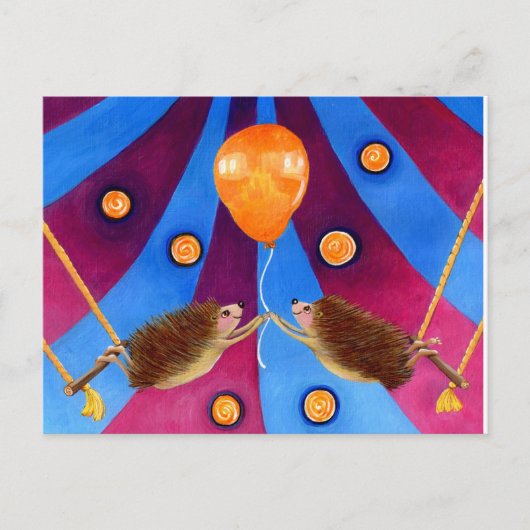 Igel Glück Postkarte (Vorderseite)