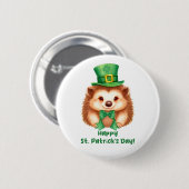 Igel Gráinneog Happy St. Patricks Day Button (Vorne & Hinten)