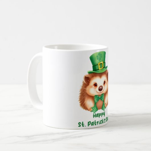 Igel Gráinneog Happy St. Patricks Day Kaffeetasse (Vorderseite Links)