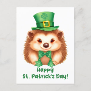 Igel Gráinneog Happy St. Patricks Day Postkarte