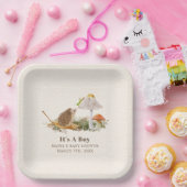 Igel Grasshopper Pilz-Zimmer Woodland Babydusche Pappteller (Party)