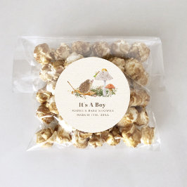 Igel Grasshopper Pilz-Zimmer Woodland Babydusche Runder Aufkleber