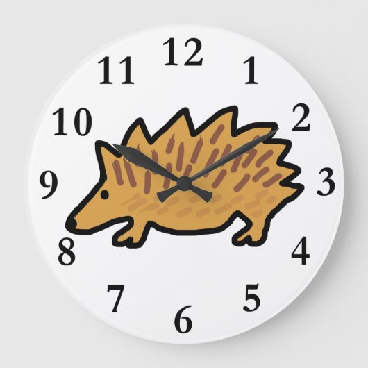 Igel Große Wanduhr (Vorderseite)