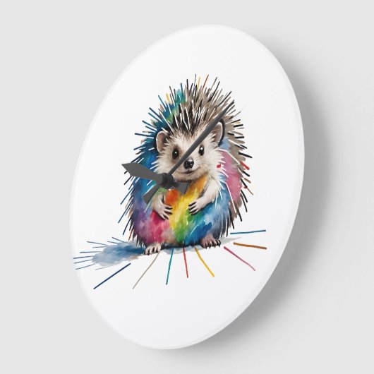 Igel Große Wanduhr (Winkel)