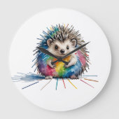 Igel Große Wanduhr (Vorderseite)