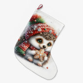 Igel Großer Weihnachtsstrumpf (Vorderansicht (hängend))