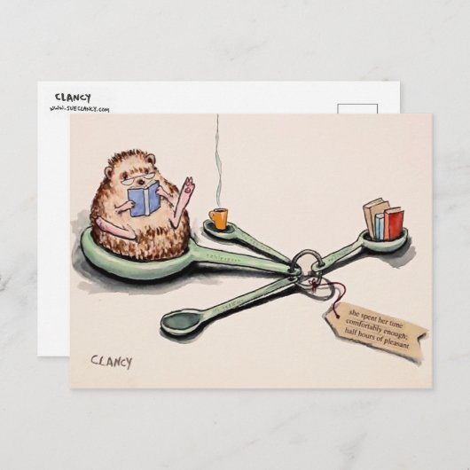 Igel Halbstunde angenehme Postkarte (Vorne/Hinten)