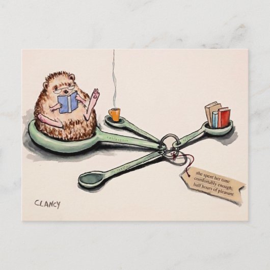 Igel Halbstunde angenehme Postkarte (Vorderseite)