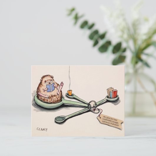Igel Halbstunde angenehme Postkarte (Stehend Vorderseite)