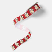 Igel hält ein Weihnachtsgeschenk Satinband (Rückseite)