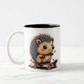 Igel Hang Zweifarbige Tasse (Links)
