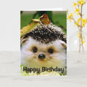 Igel Happy Birthday Grußkarte Karte (Gelbe Blume)