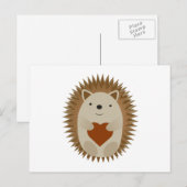 Igel Heart Feiertagspostkarte (Vorne/Hinten)