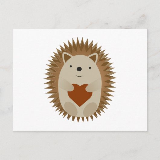 Igel Heart Feiertagspostkarte (Vorderseite)