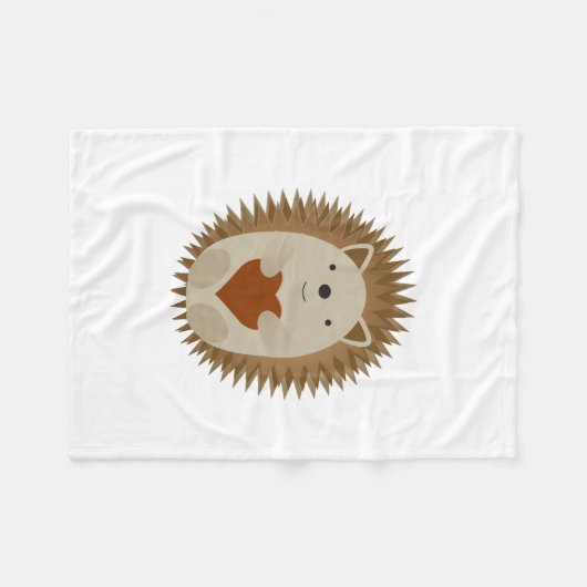 Igel Heart Fleecedecke (Vorderseite (Horizontal))